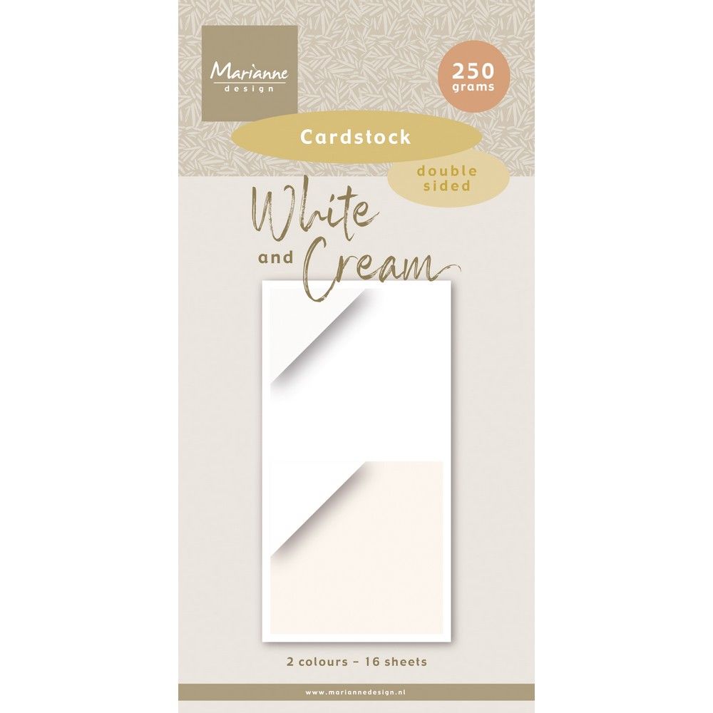 Marianne Design • Paperpad A4 White & Cream