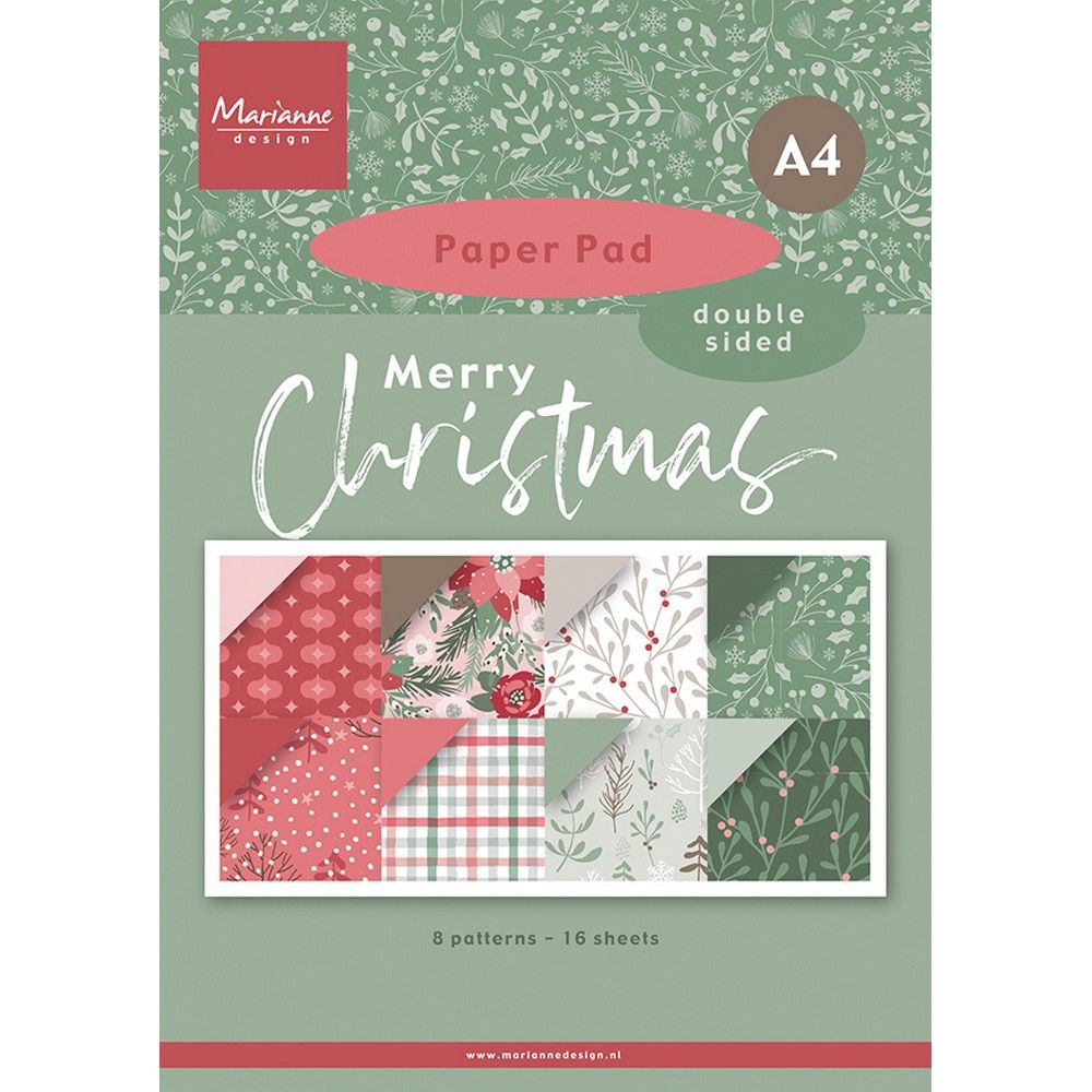 Marianne Design • Paperpad Merry Christmas A4