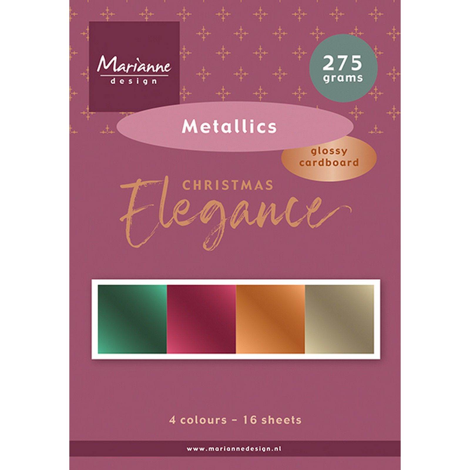 Marianne Design • Papierblok Christmas elegance metallics A5