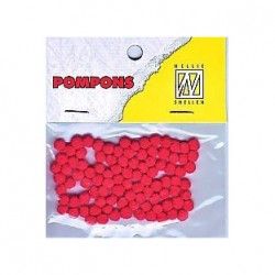 Nellie's Choice • Pompoms Mini 3mm 100pcs/pkg Col. 04 Red