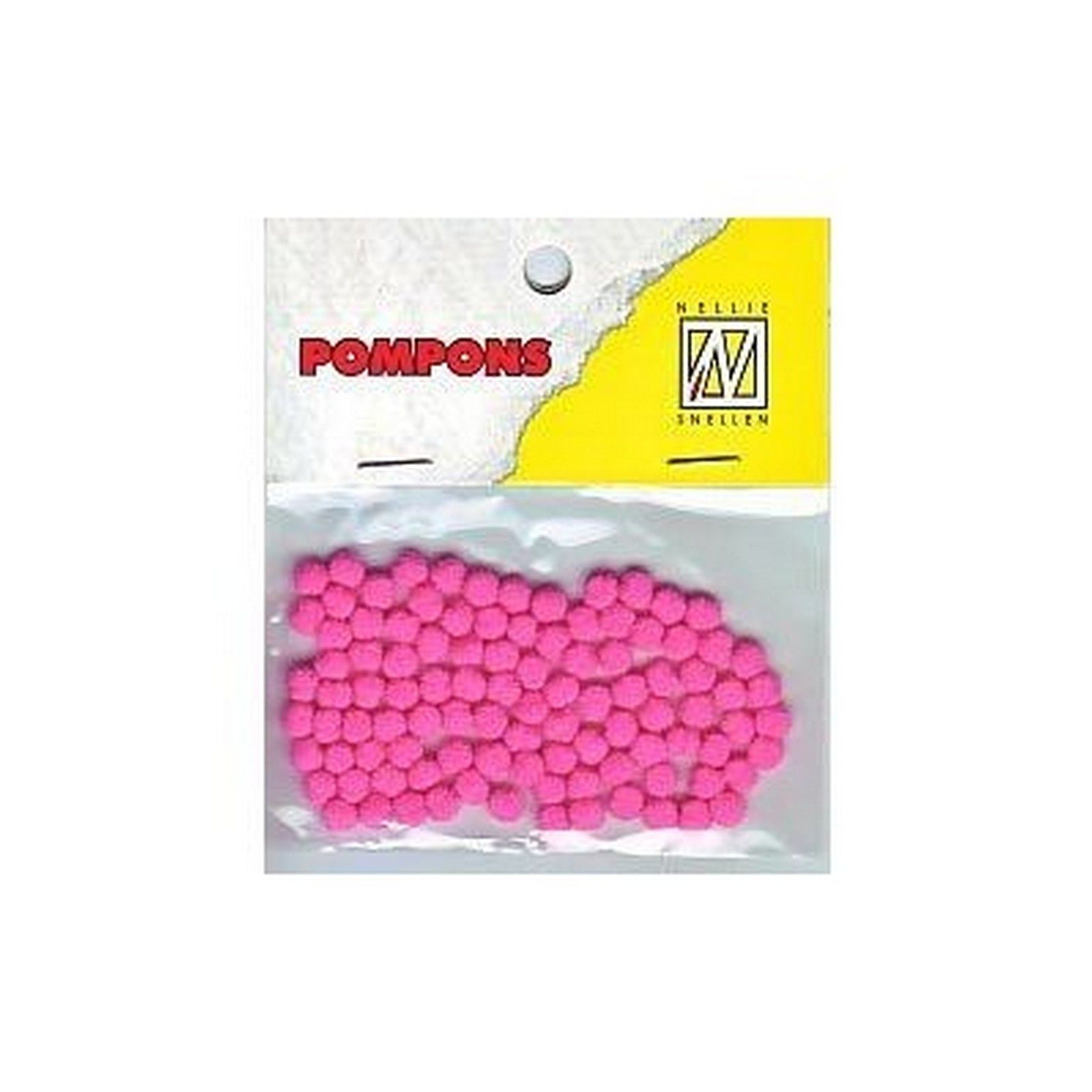 Nellie's Choice • Pompoms Mini 3mm 100stuks/pkg Col. 23 Neon Pink