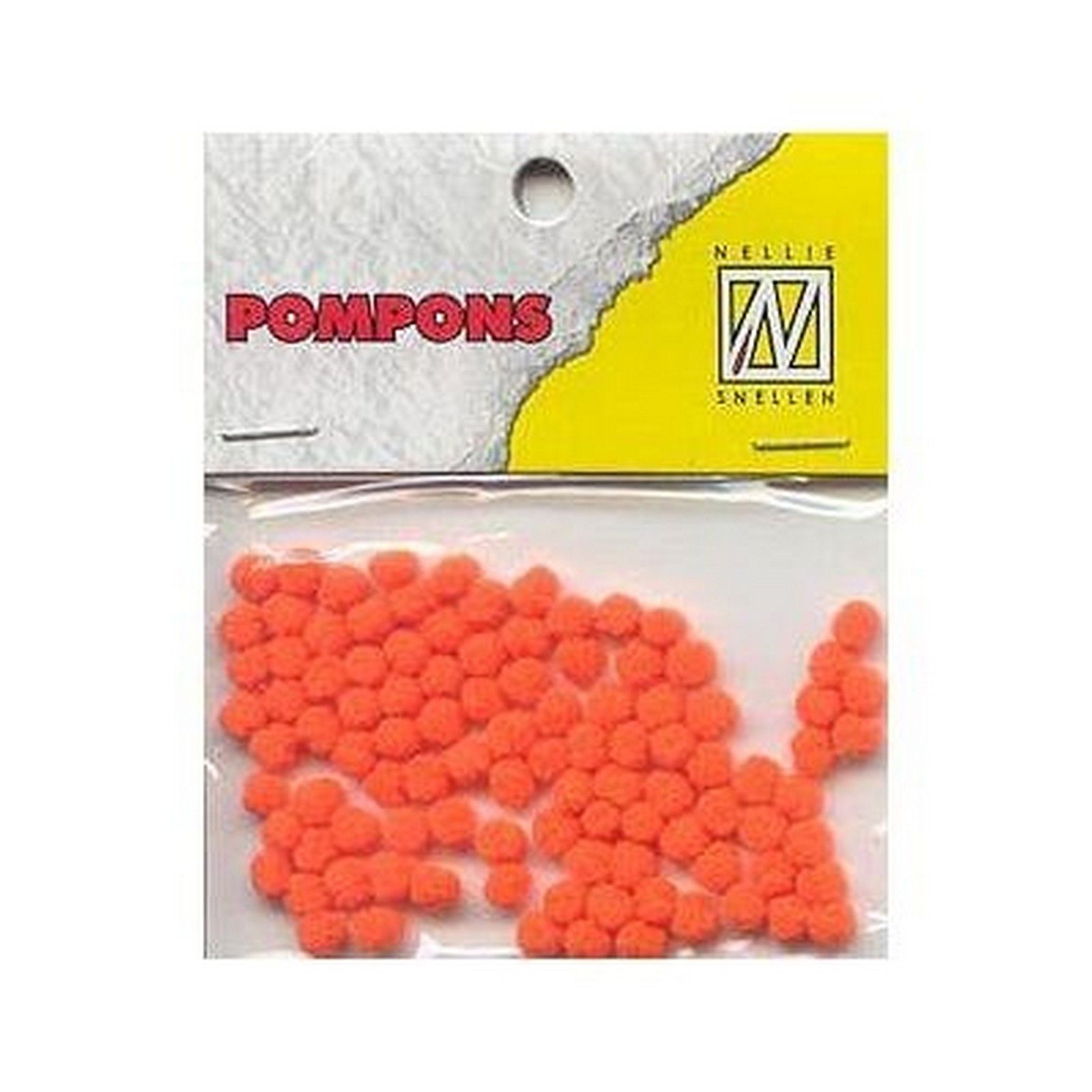 Nellie's Choice • Pompoms Mini 3mm 100pcs/pkg Col. 26 Neon Orange