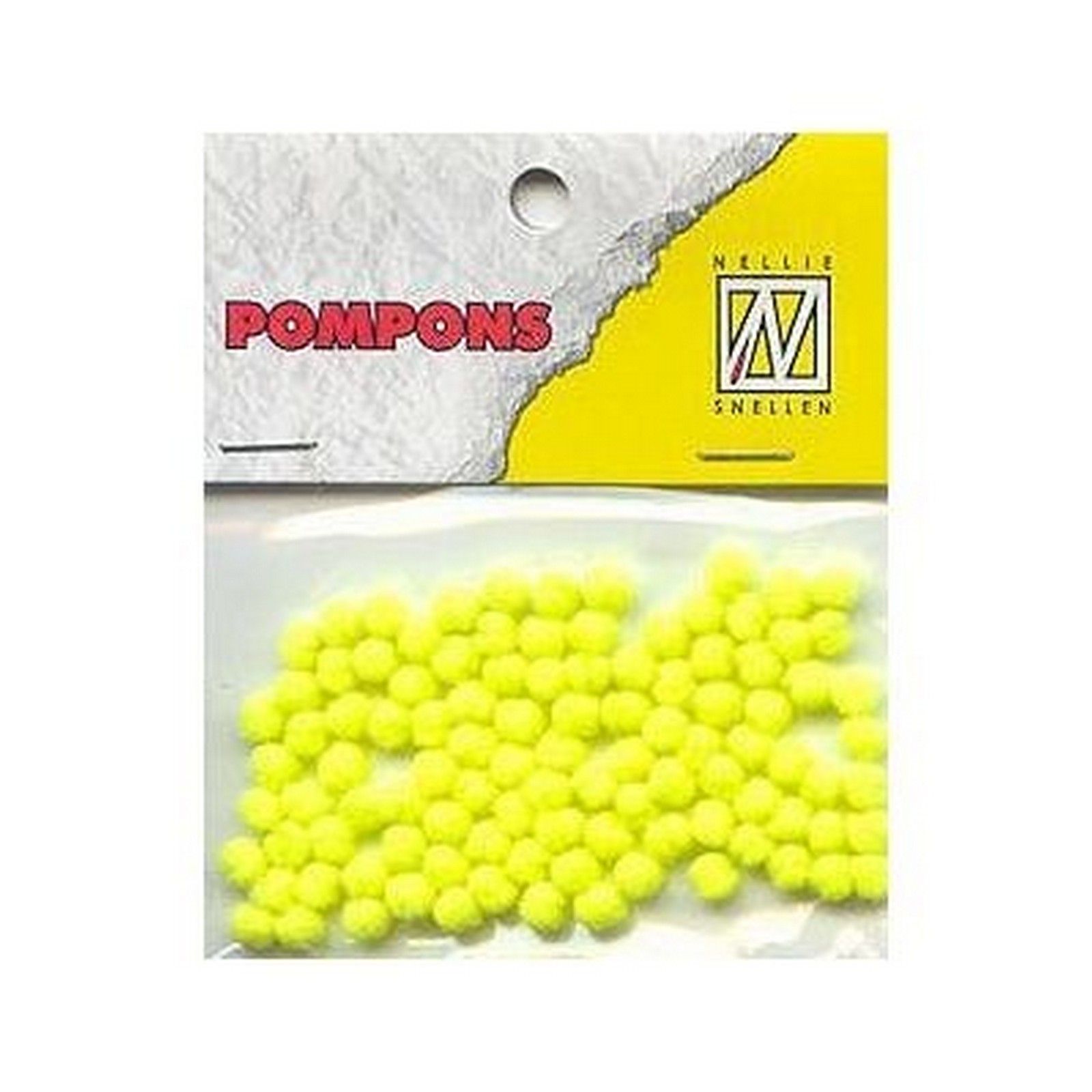 Nellie's Choice • Pompoms Mini 3mm 100Stück/pkg Col. 27 Neon Yellow
