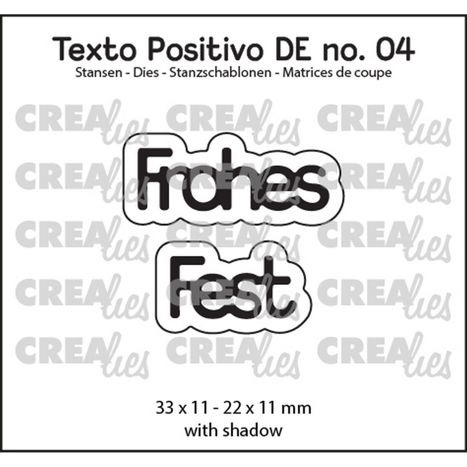 Crealies • Texto Positivo DE Dies Frohes Fest