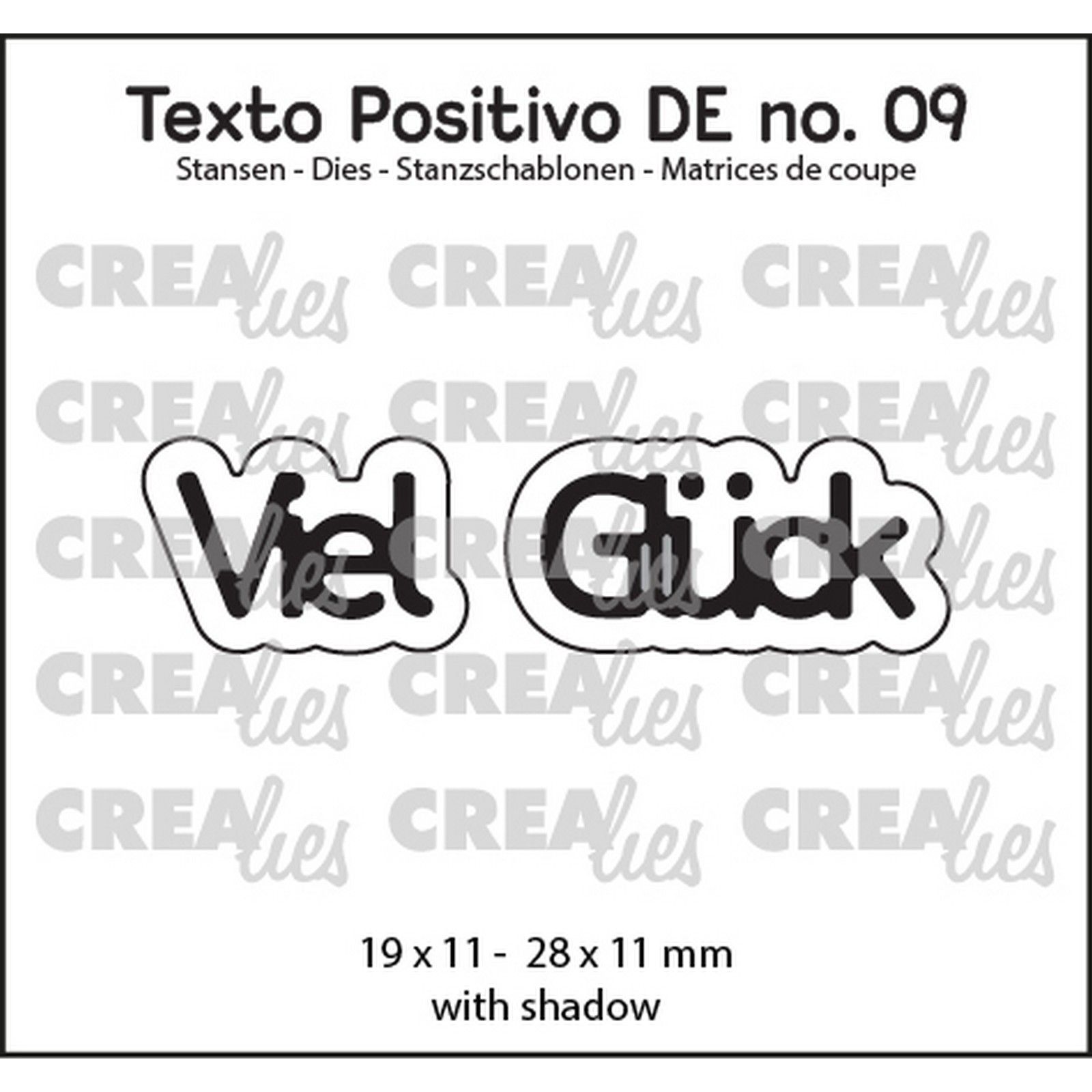 Crealies • Texto Positivo Cutting Die Viel Glück