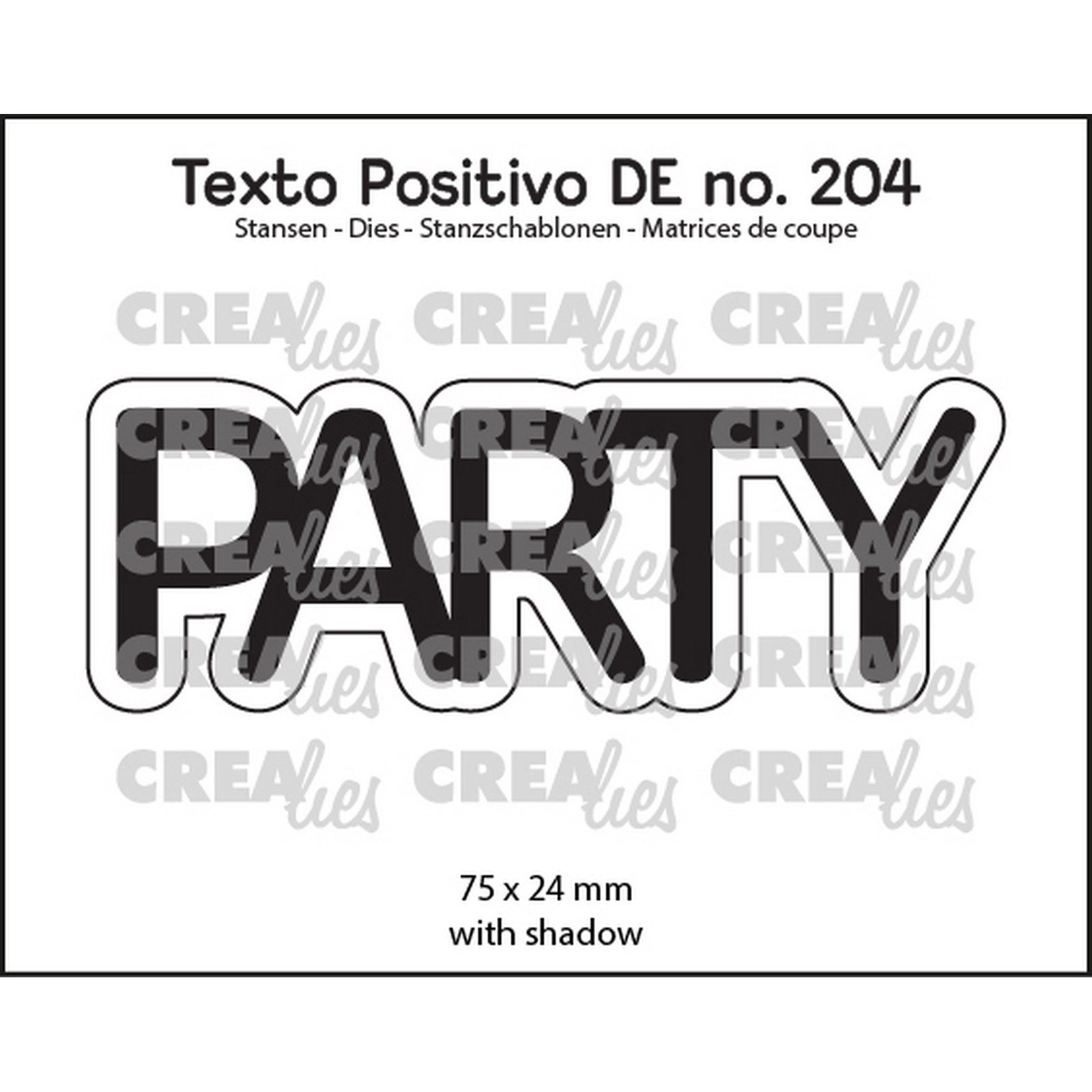 Crealies • Texto Positivo Cutting Die Party