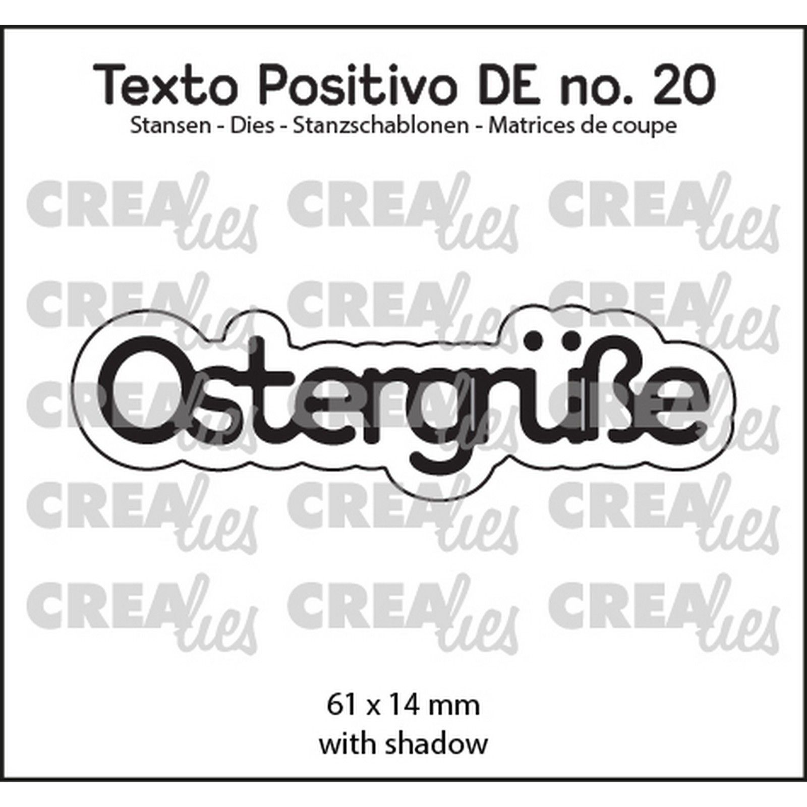 Crealies • Texto Positivo Die Cut Ostergrüße