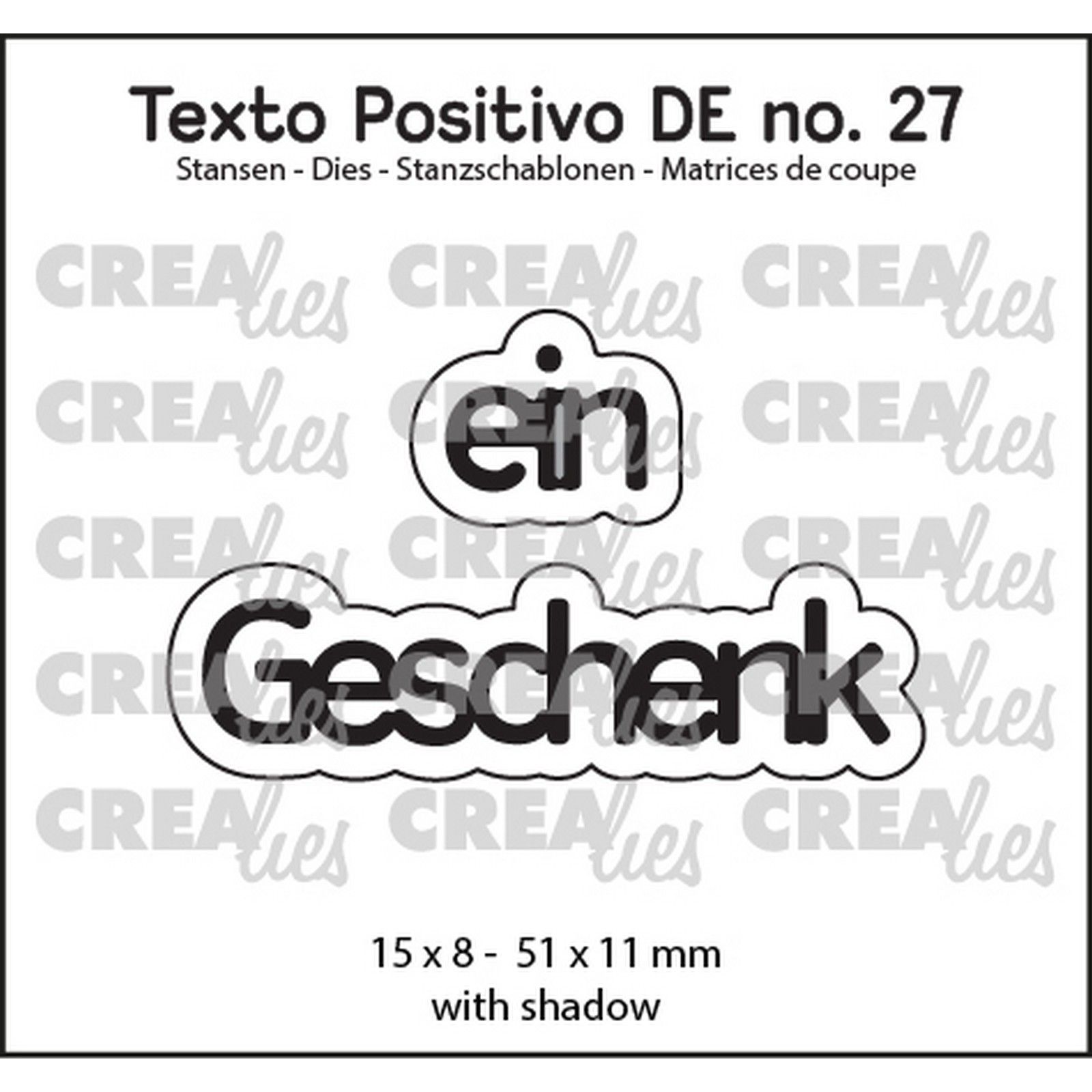 Crealies • Texto Positivo ein Geschenk