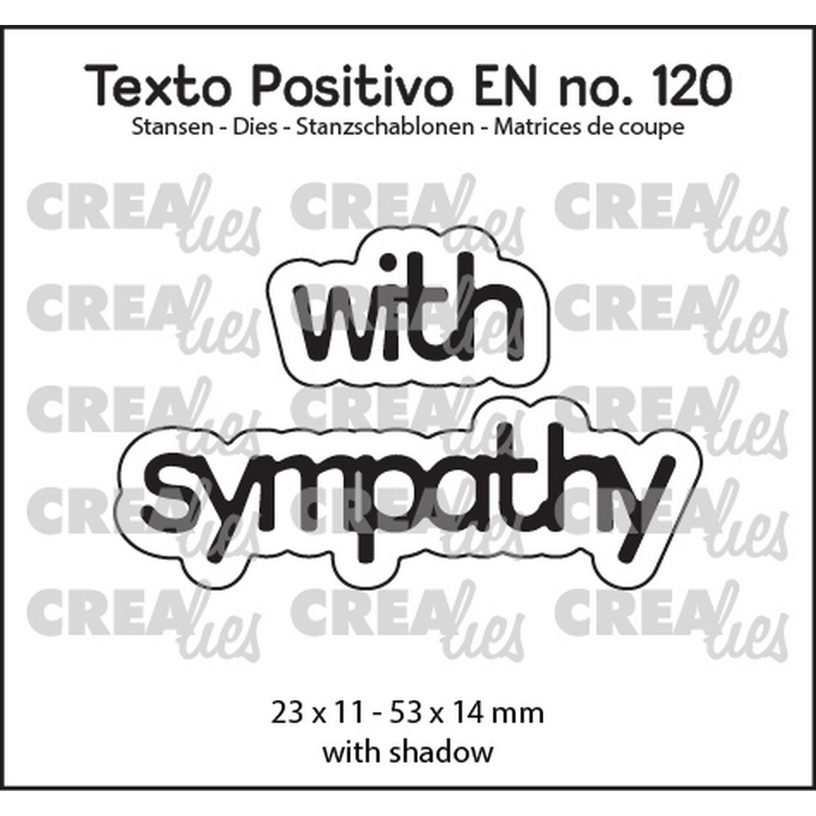 Crealies • Texto Positivo EN Dies With Sympathy