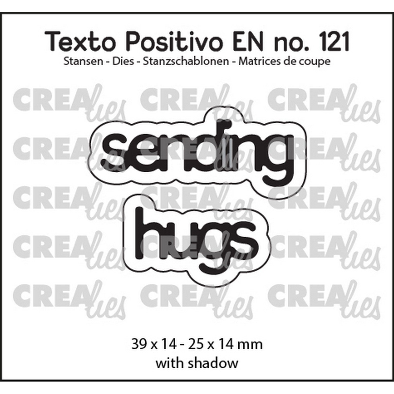 Crealies • Texto Positivo EN Dies Sending Hugs