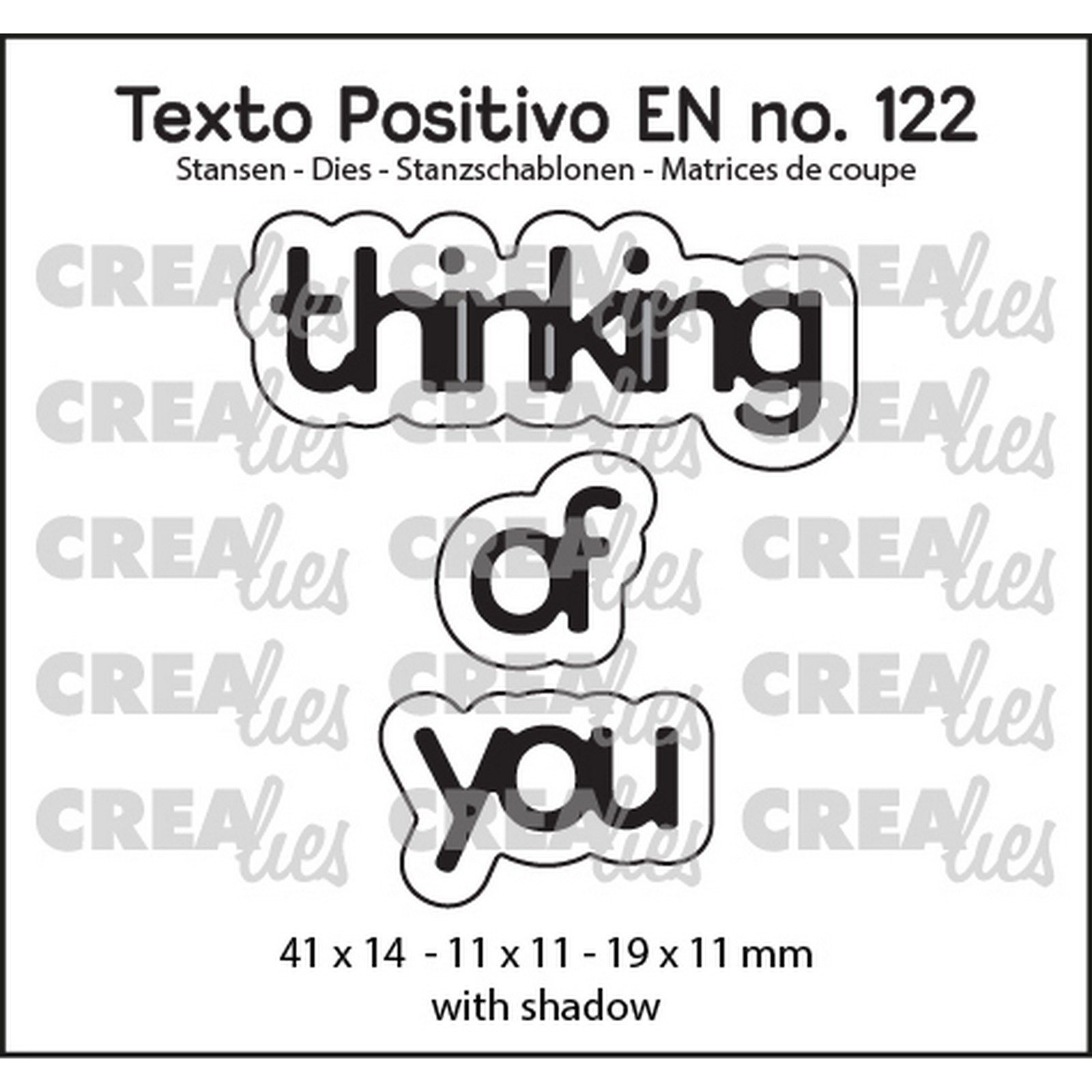 Crealies • Texto Positivo EN Dies Thinking Of You