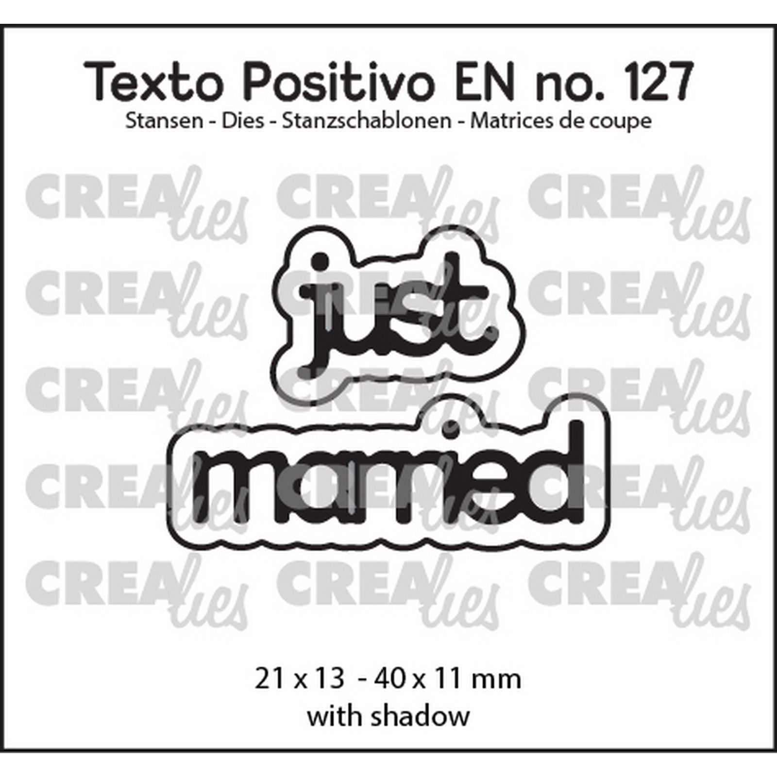 Crealies • Texto Positivo Cutting Die Just Married