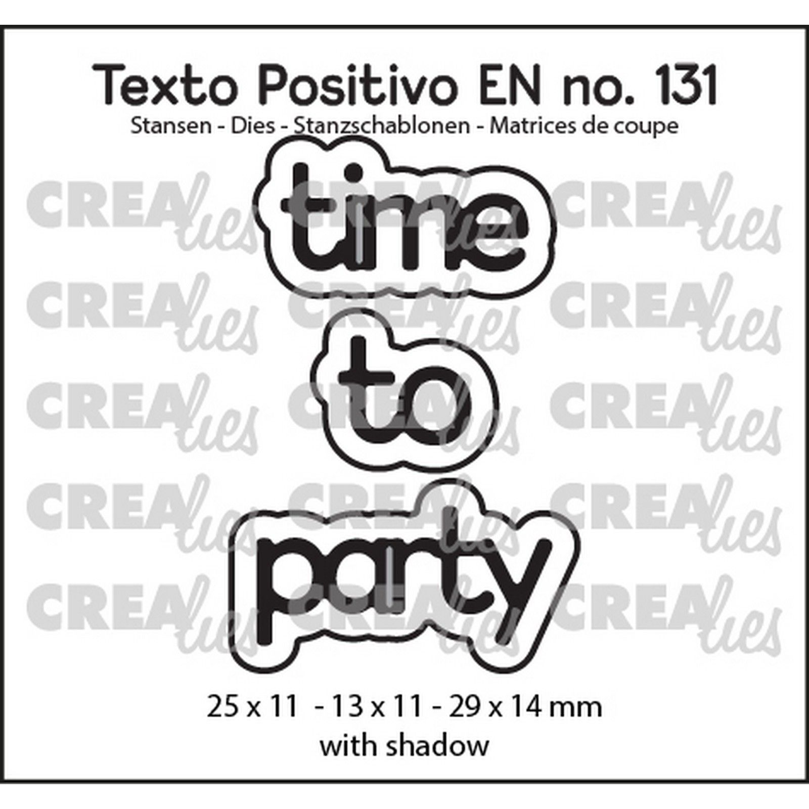 Crealies • Texto Positivo Cutting Die Time To Party