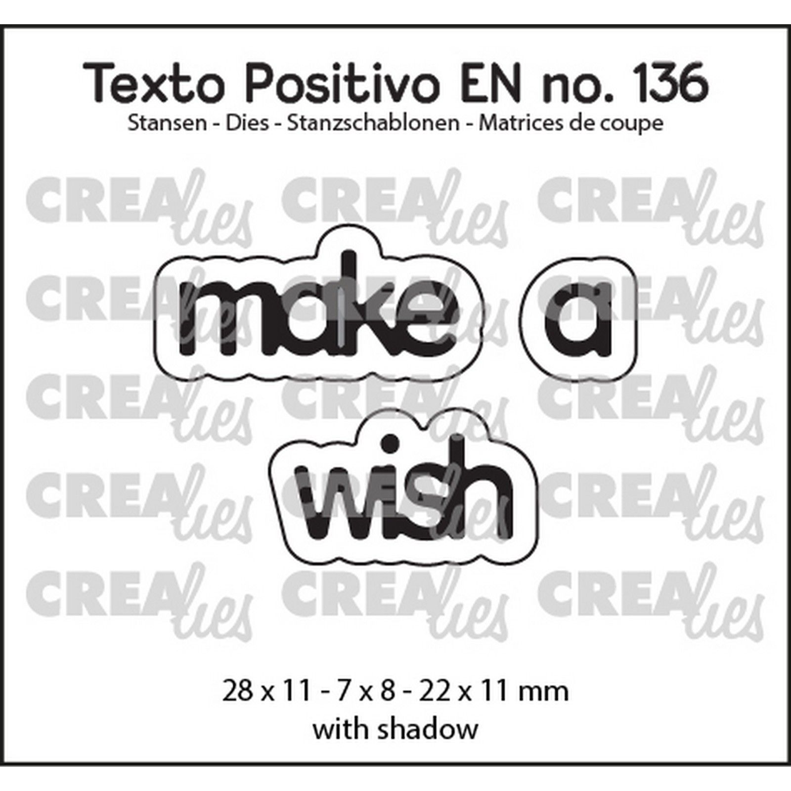 Crealies • Texto Positivo make a wish