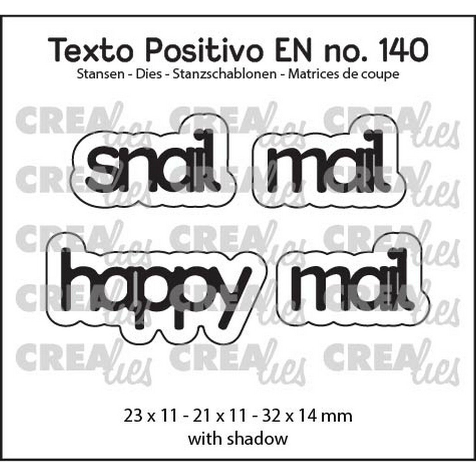 Crealies • Texto Positivo Snail mail / happy mail