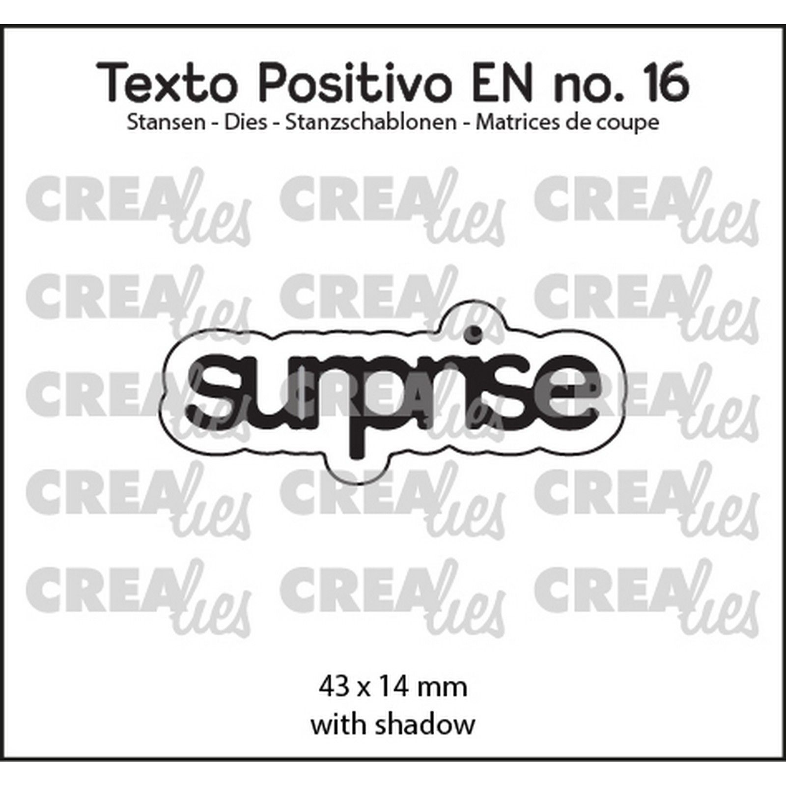 Crealies • Texto Positivo surprise