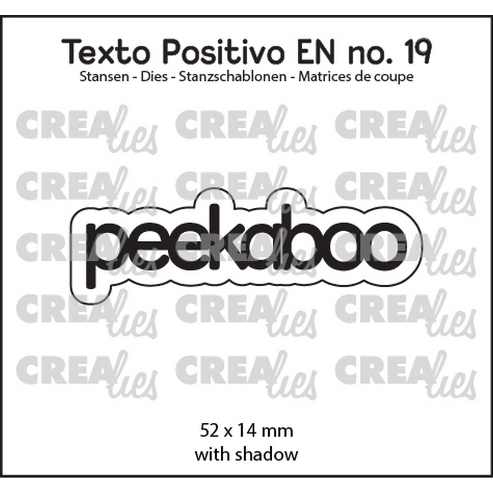 Crealies • Texto Positivo EN Peekaboo