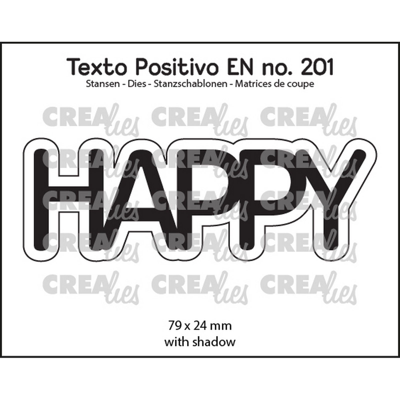 Crealies • Texto Positivo Snijmal Happy 