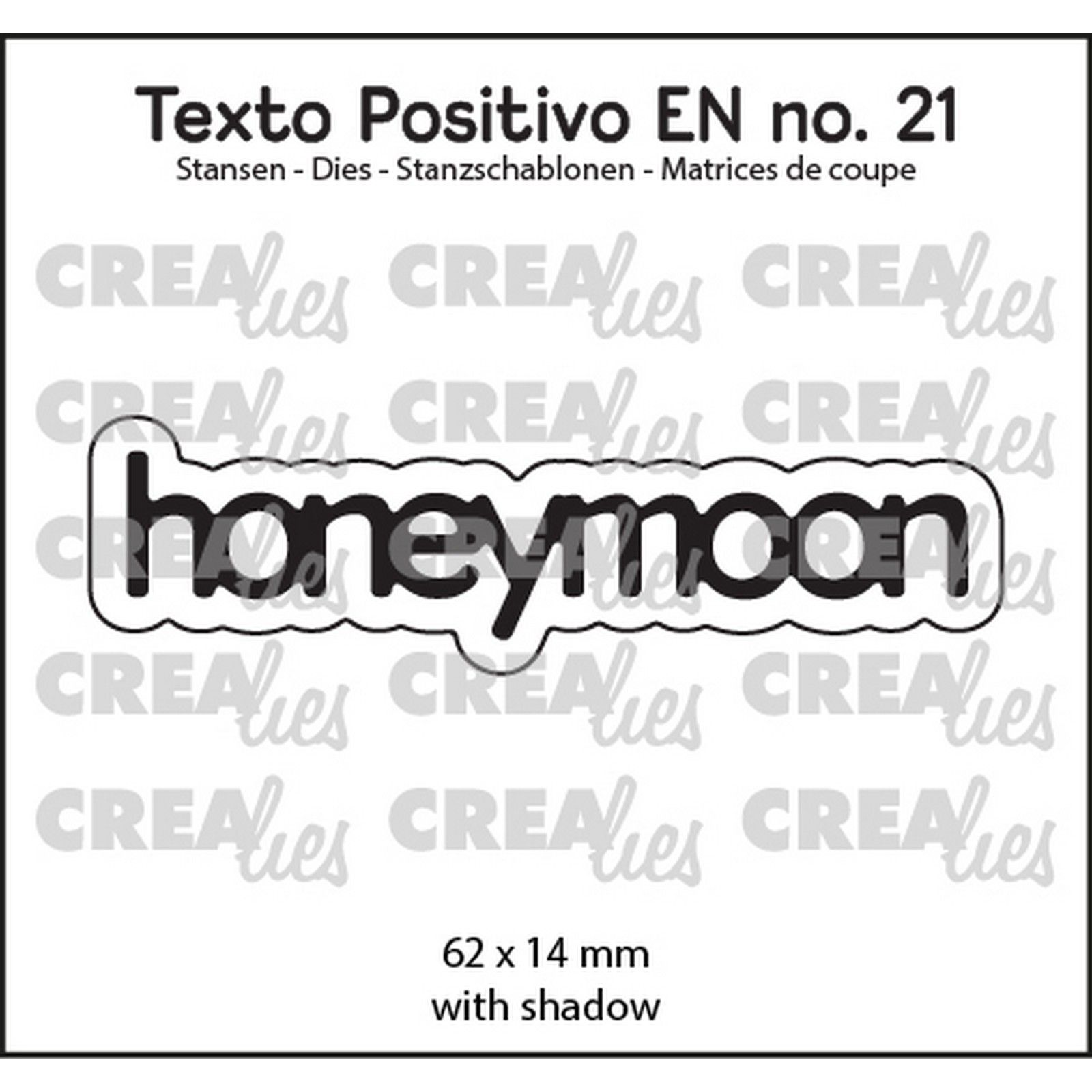 Crealies • Texto Positivo Cutting Die Honeymoon