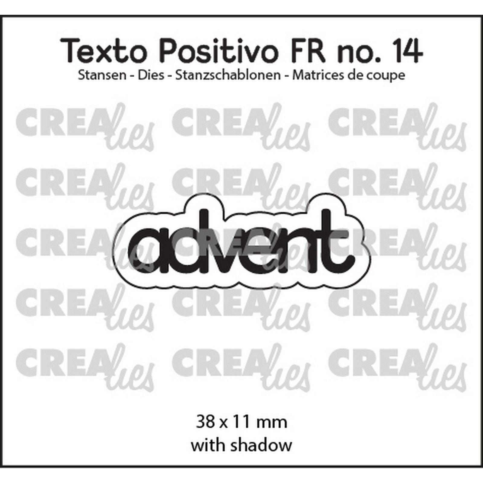 Crealies • Texto Positivo Cutting Dies Advent 