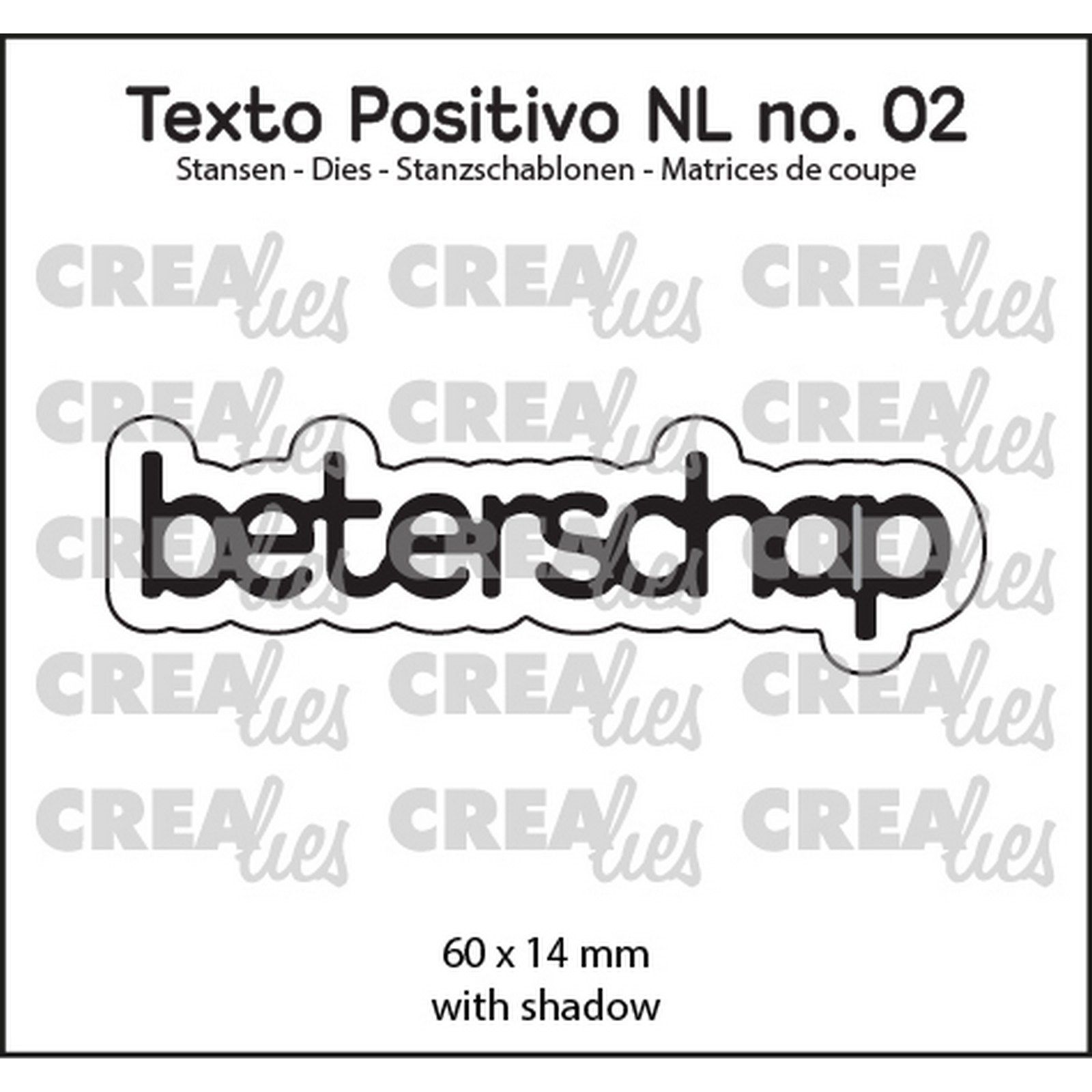 Crealies • Texto Positivo NL Dies Beterschap