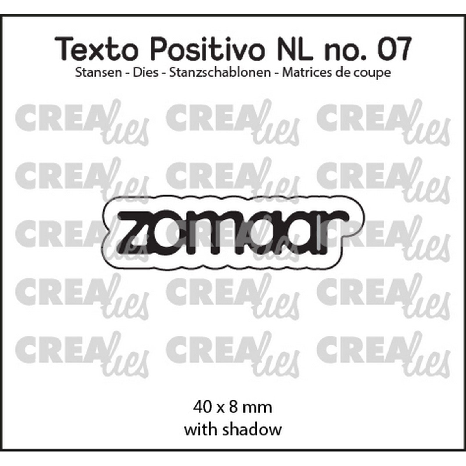 Crealies • Texto Positivo NL Dies Zomaar