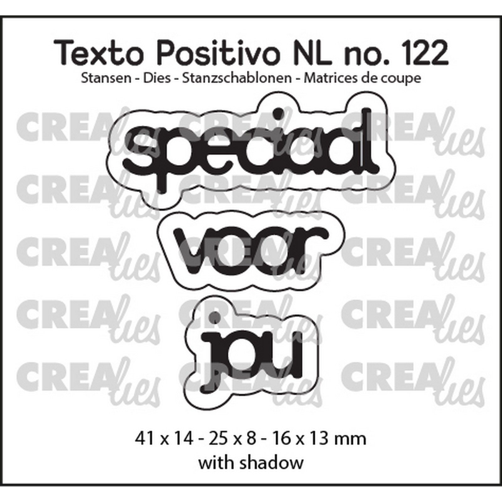 Crealies • Texto Positivo NL Dies Speciaal Voor Jou