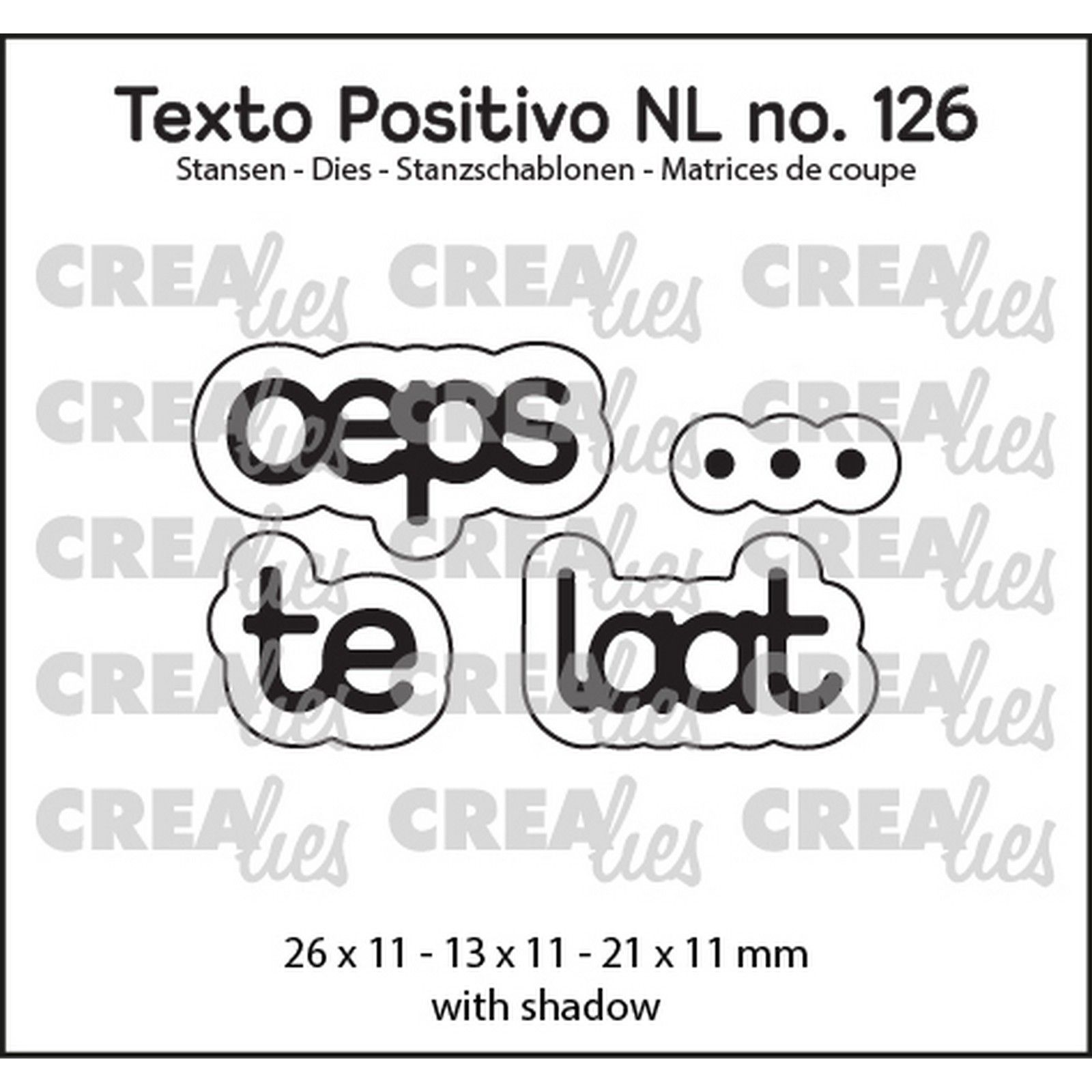 Crealies • Oeps …. Te Laat