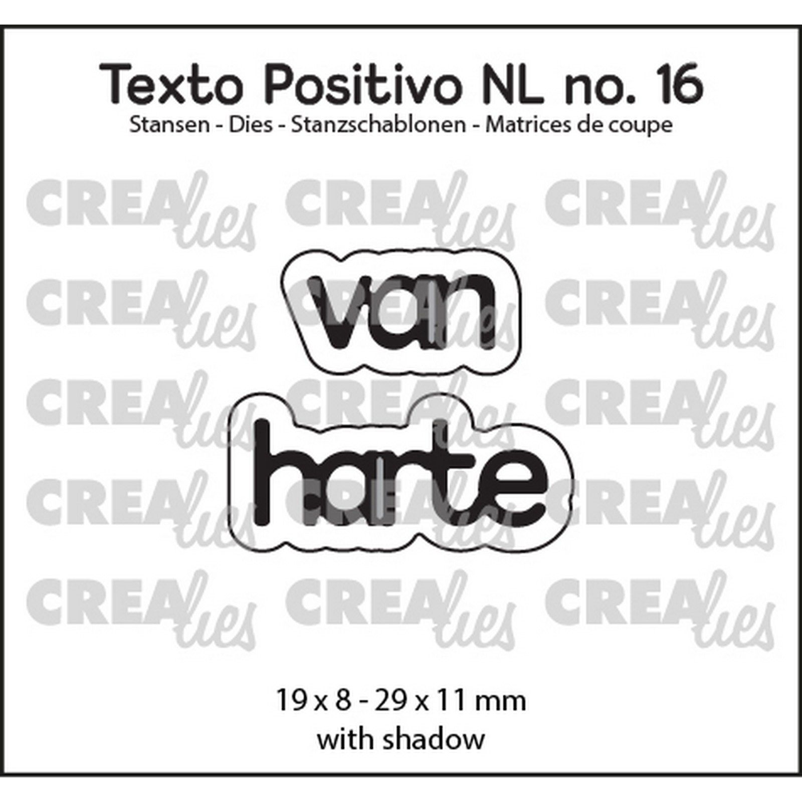 Crealies • Texto Positivo NL Dies Van Harte