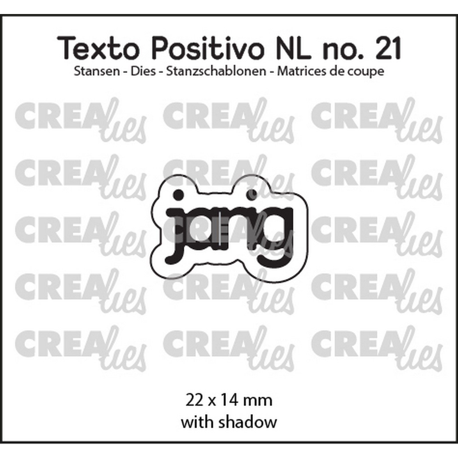 Crealies • Texto Positivo NL Dies Jarig