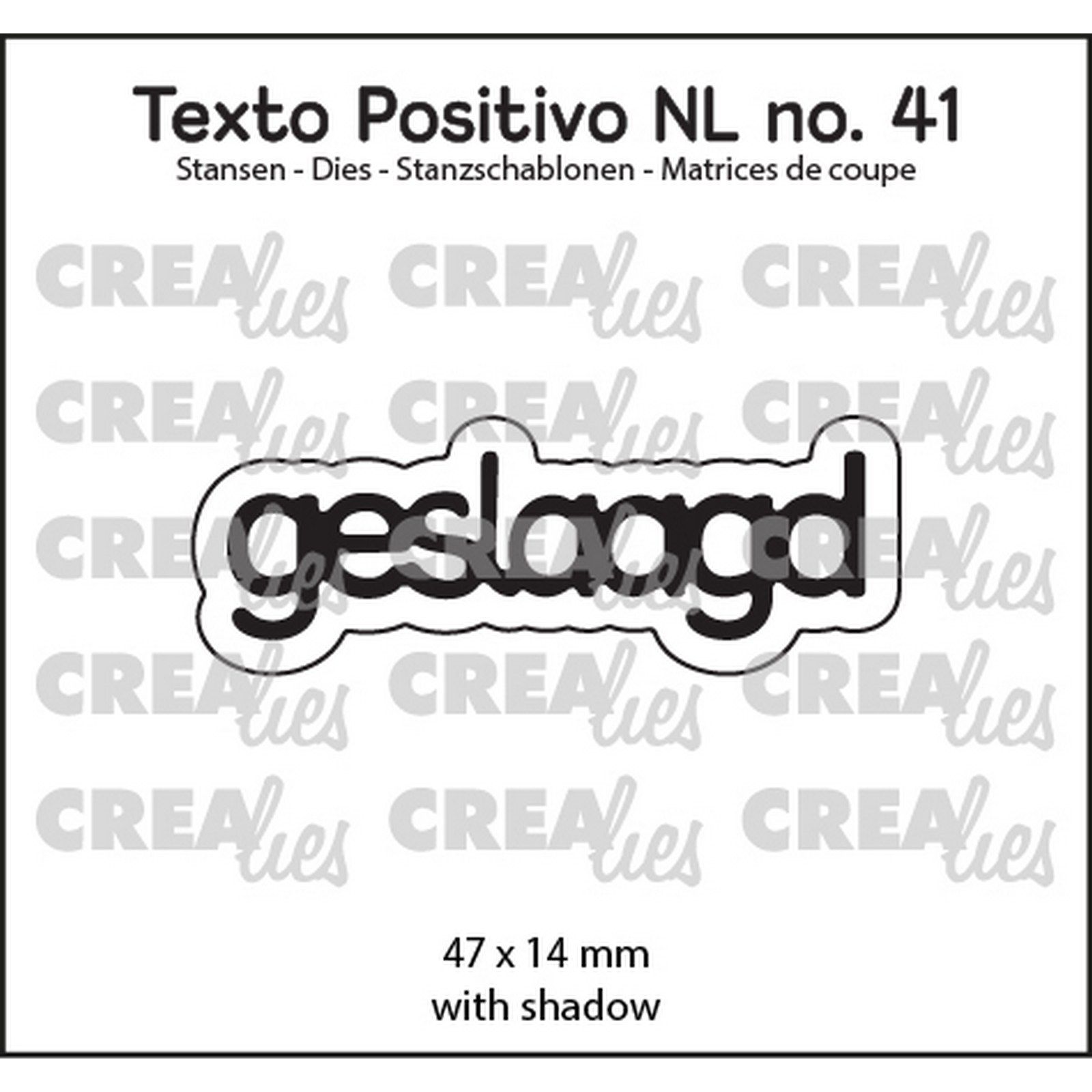 Crealies • Texto Positivo NL Dies Geslaagd