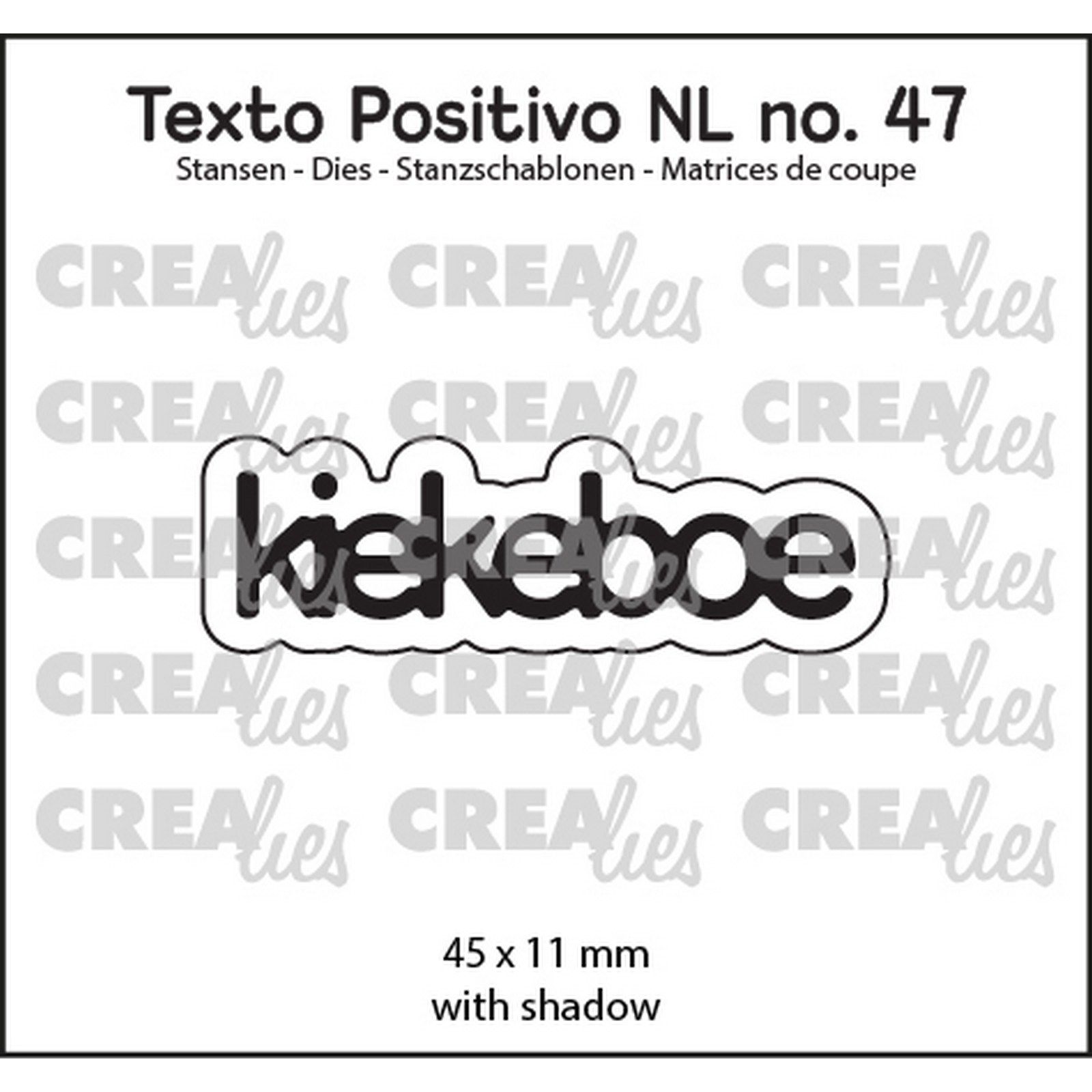 Crealies • Texto Positivo NL Dies Kiekeboe