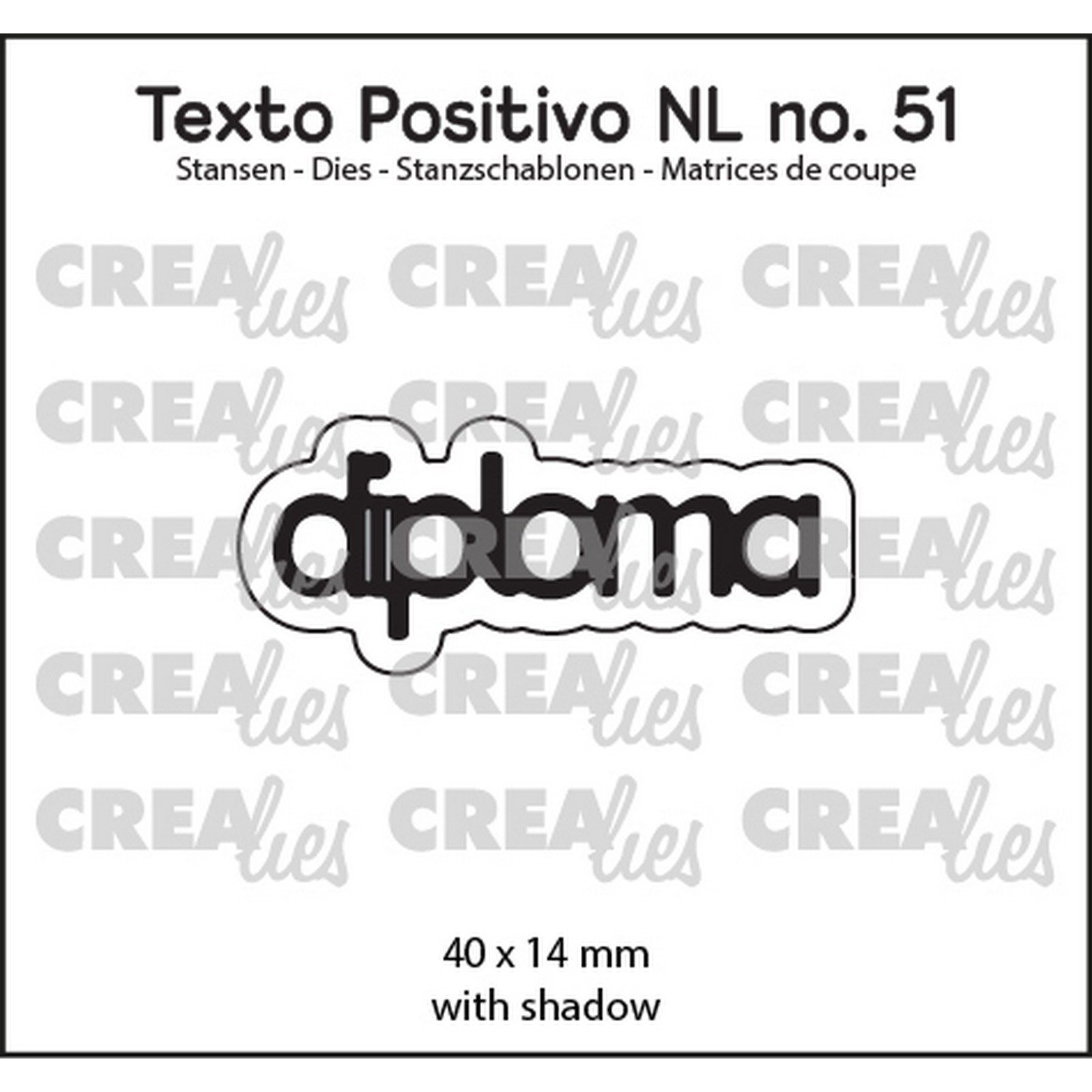 Crealies • Texto Positivo NL Dies Diploma