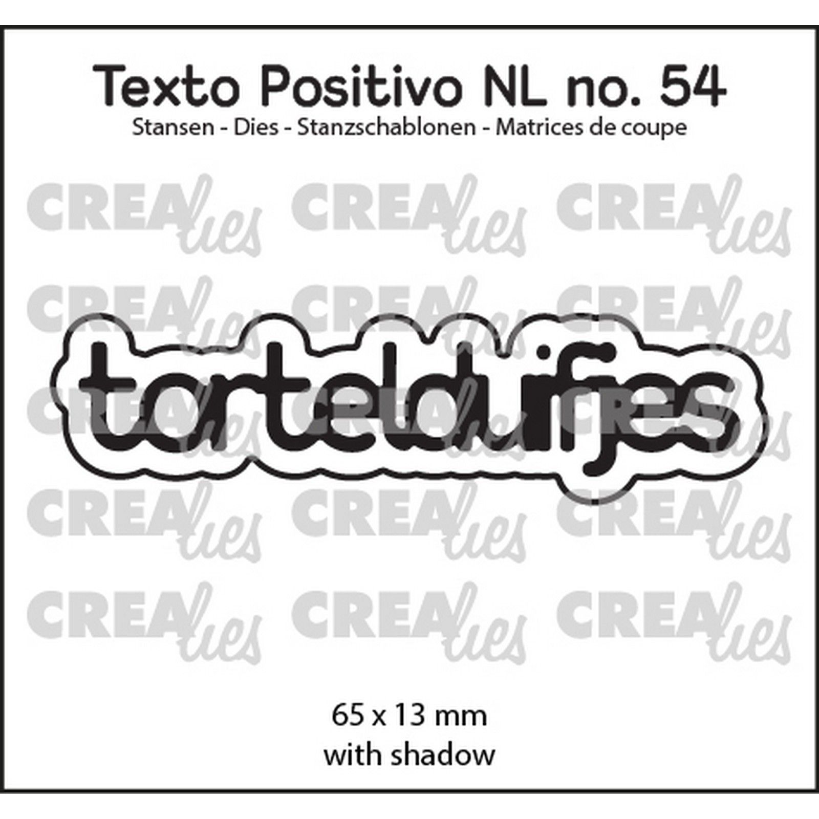 Crealies • Texto Positivo Cutting Die Tortelduifjes