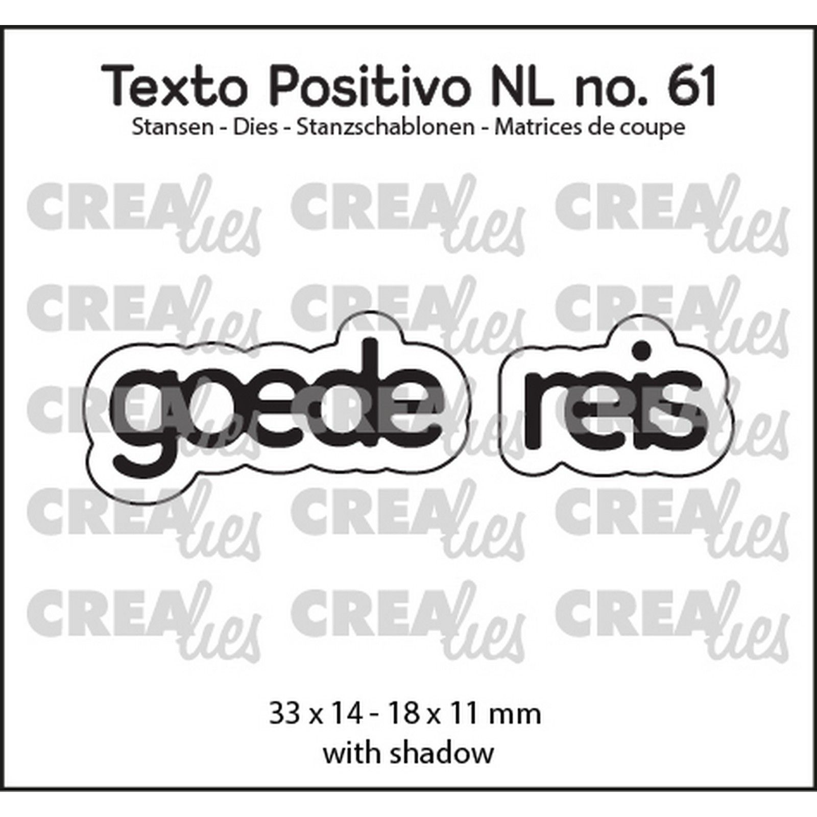 Crealies • Texto Positivo Cutting Die Goede Reis