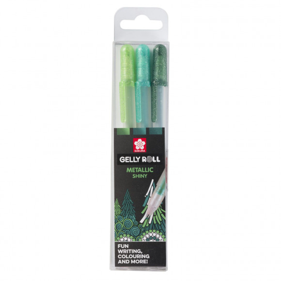 Sakura • Gelly roll gelpen Metallic shiny Forest 3stuks