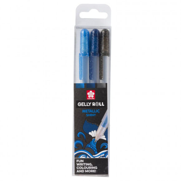 Sakura • Gelly roll gelpen Metallic shiny Ocean 3stuks