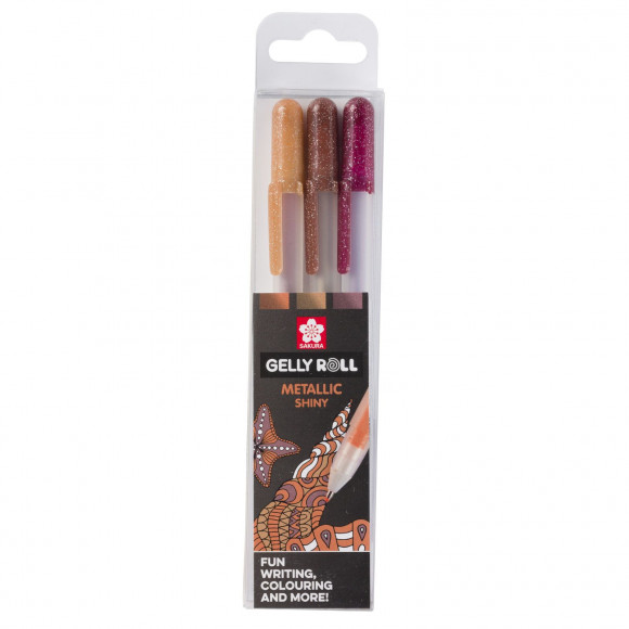 Sakura • Gelly roll gelpen Metallic shiny Nature 3stuks