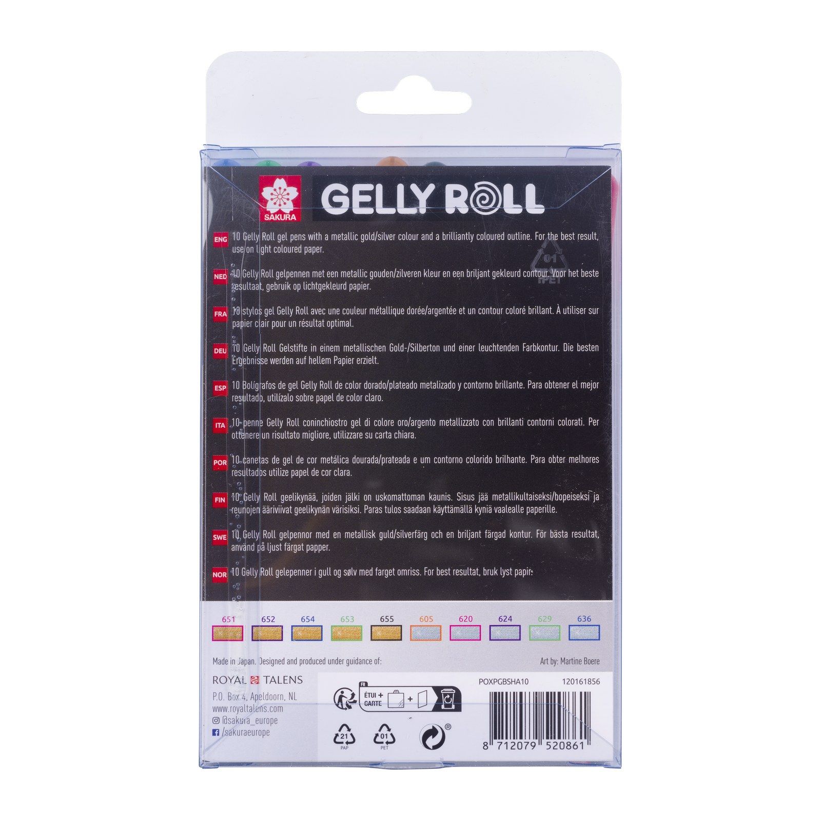 Sakura • Gelly Roll Gel Pen Gold & Silver Shadow Set