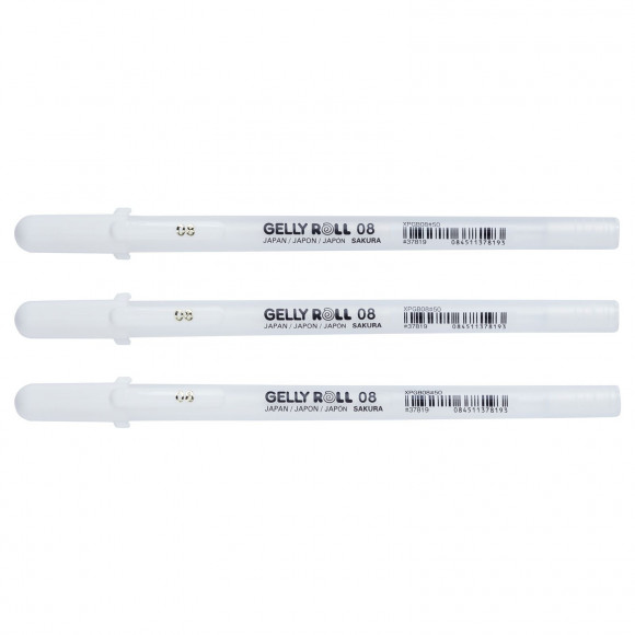 Sakura • Gelly roll gel pen 08 White 3pieces