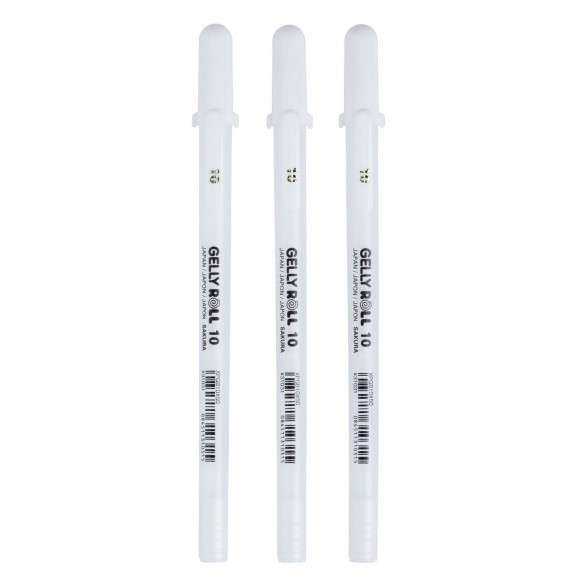 Sakura • Gelly roll gel pen 10 White 3pieces