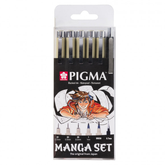 Sakura • Pigma micron Manga set 6stuks