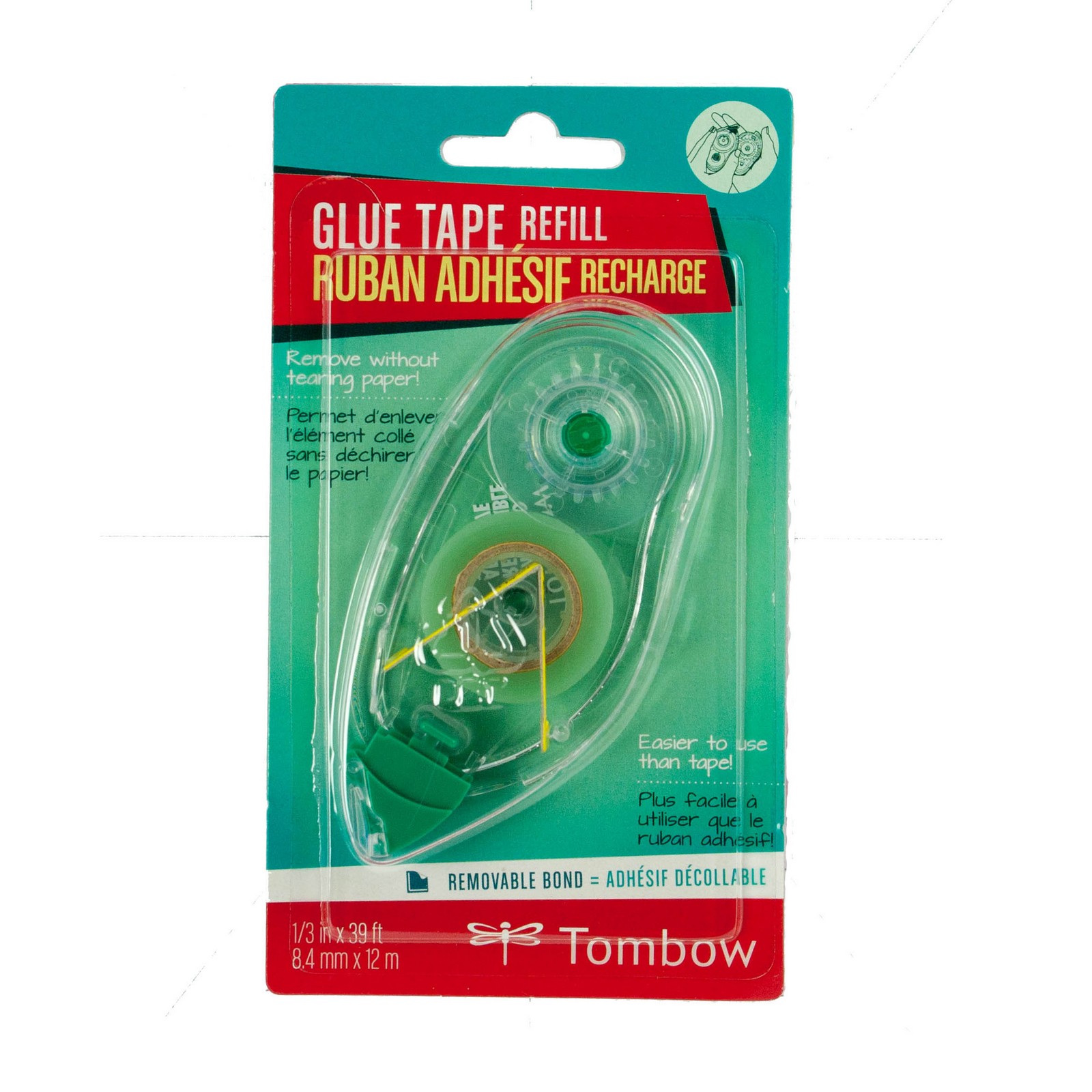 Tombow • Refill for glue tape PN-MK, non-permanent, 8,4 mm x 12 m