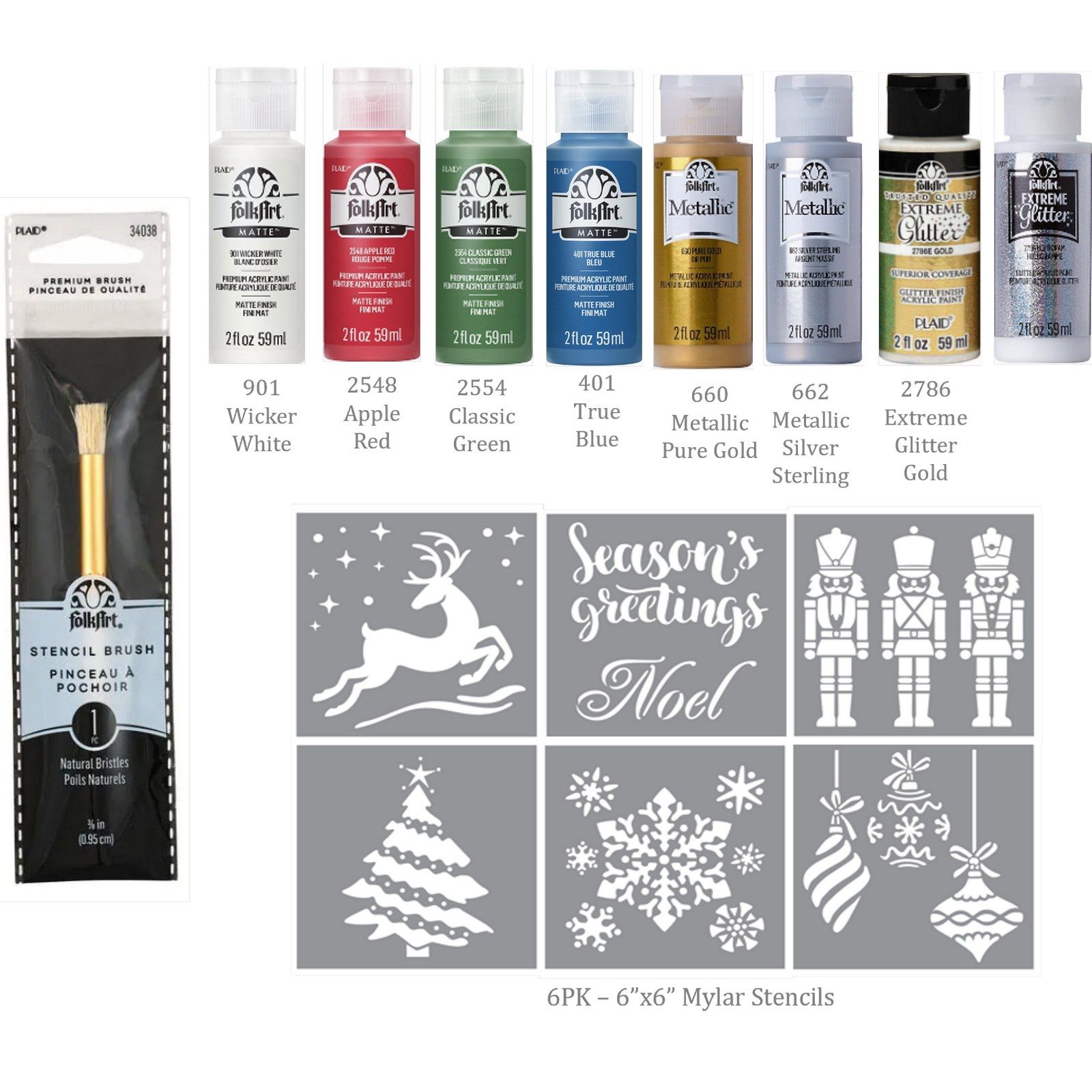 Folkart • Holiday Stencil Kit