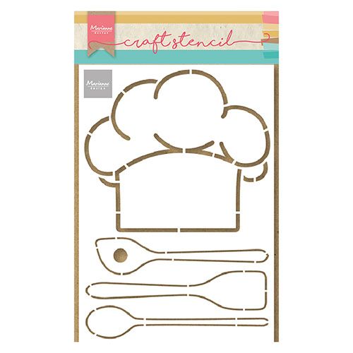 Marianne Design • Craft stencil Chefs hat & utensils