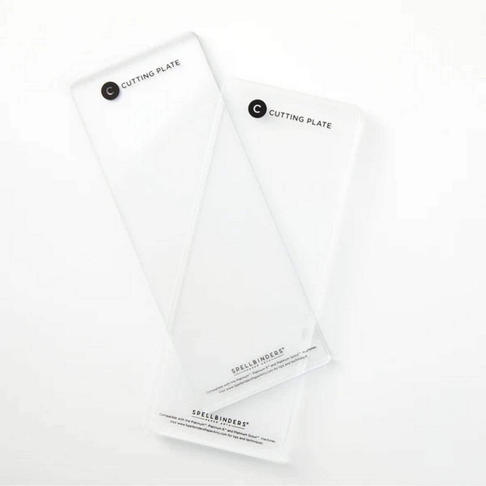 Spellbinders • Placas de Corte Transparentes para Platinum Series Máquina de Embossing 8,9x22,9cm 2uds