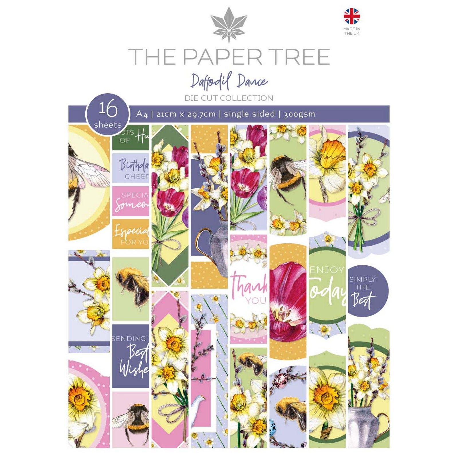 The Paper Tree • Daffodil dance die cut sheets A4