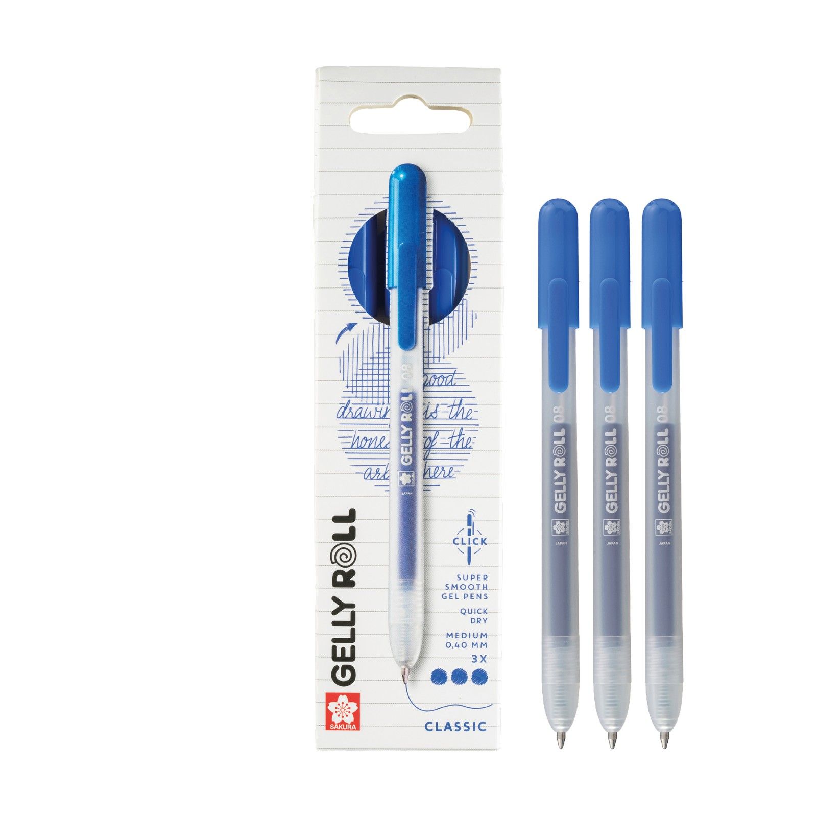 Sakura • Gelly Roll Retractable Classic Set Blue 3pcs
