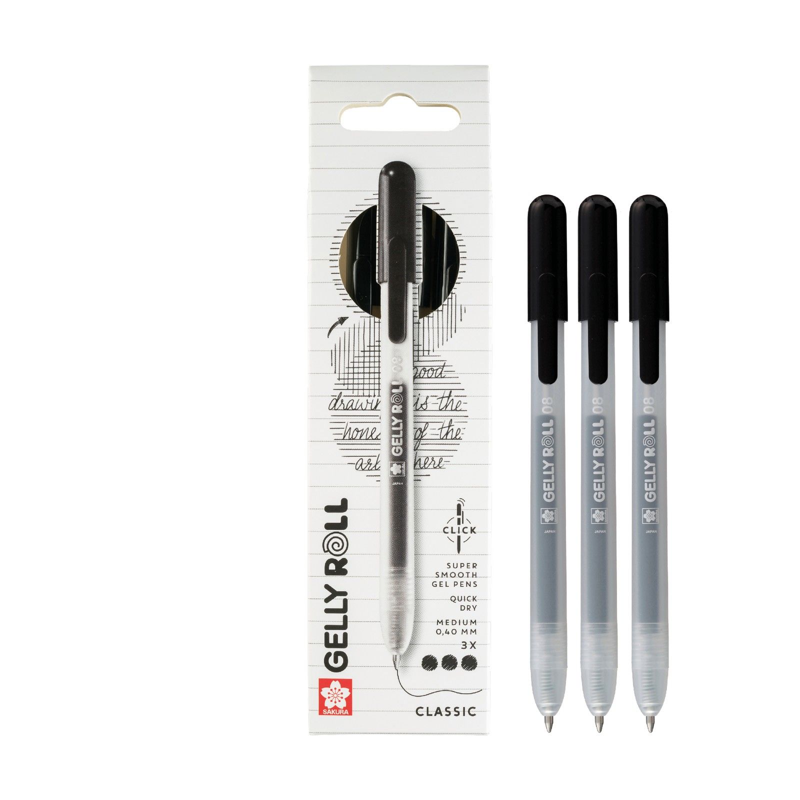 Sakura • Gelly Roll Retractable Classic Set Black 3pcs