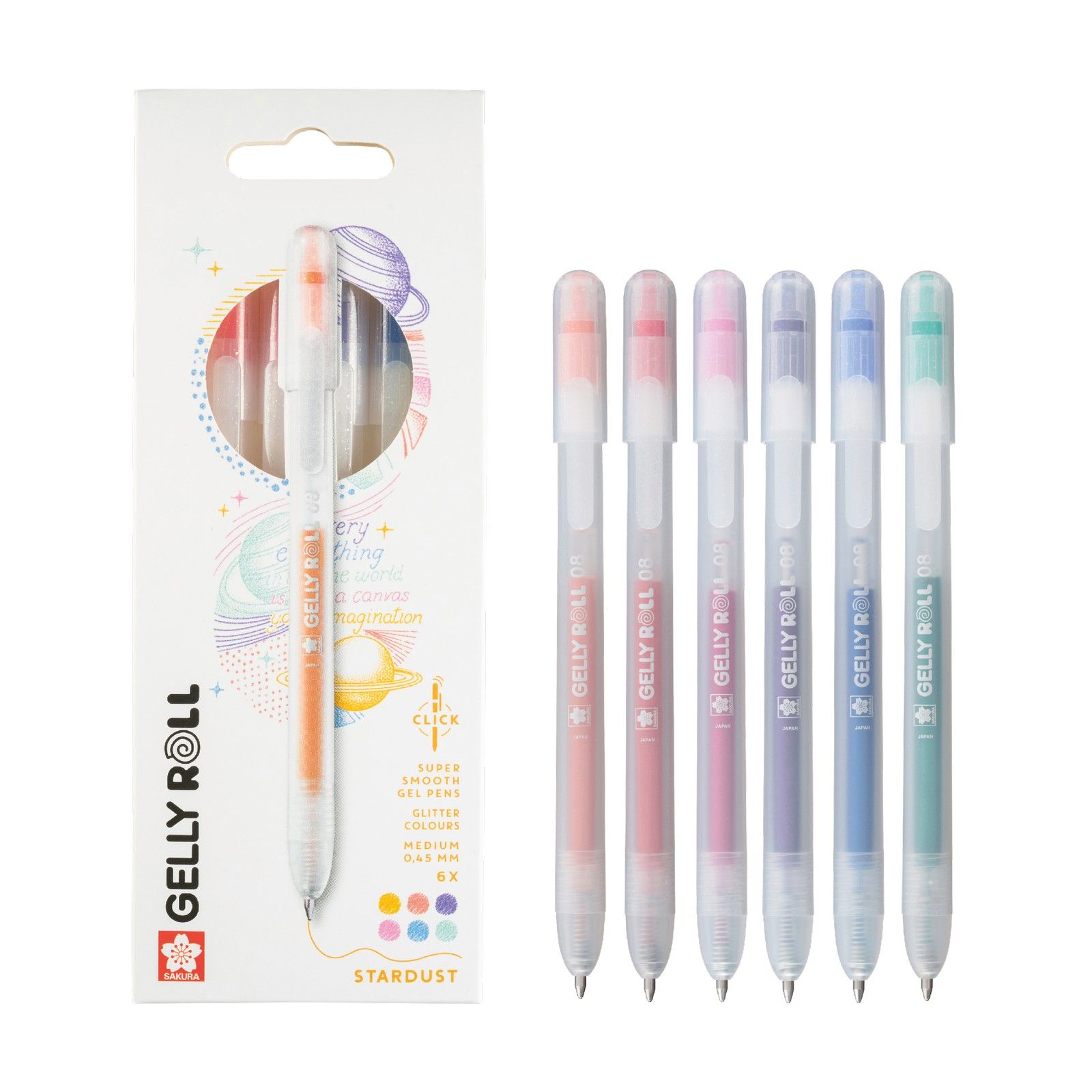 Sakura • Gelly Roll Retractable Stardust Set 6pcs